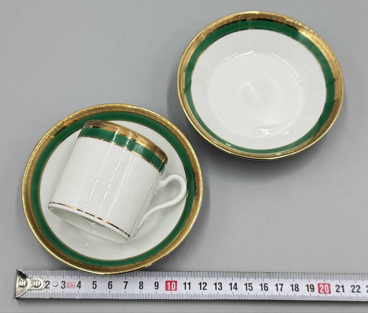 S1【未検品】リチャードジノリ パレルモ グリーン デミタスカップ&ソーサー拍卖