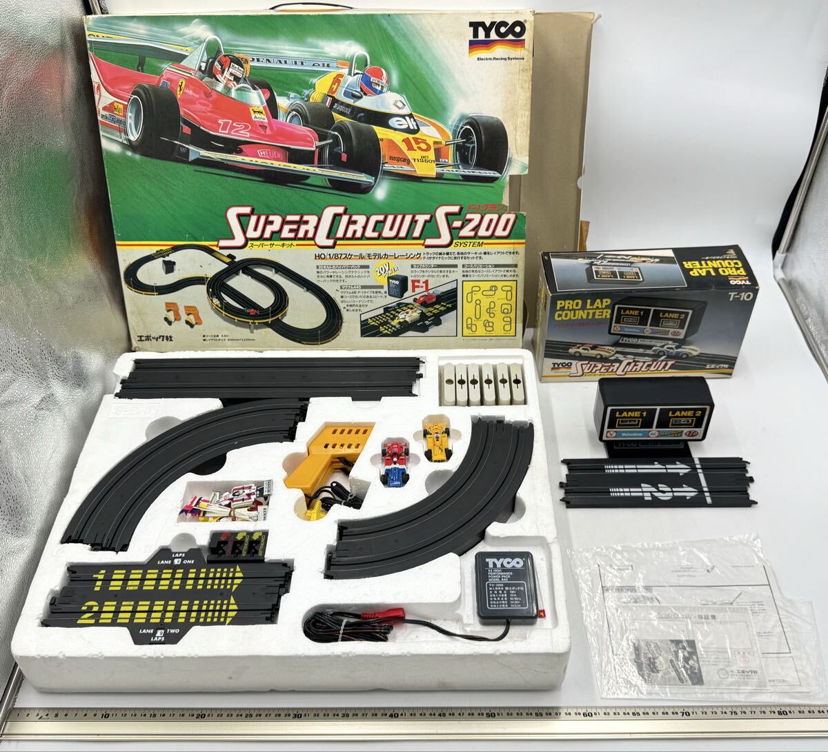 右棚《未検品》エポック TYCO SUPER CIRCUIT S-200 1/87 HO スケール スロットカー/プロラップカウンター スーパーサーキット T-10 拍卖