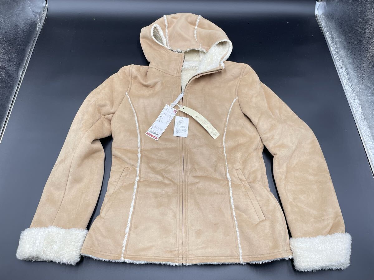 2【未使用・タグ付き・未検品】UNIQLO ユニクロ レディース ネオレザー パーカ(ムートンタイプ) サイズ L拍卖