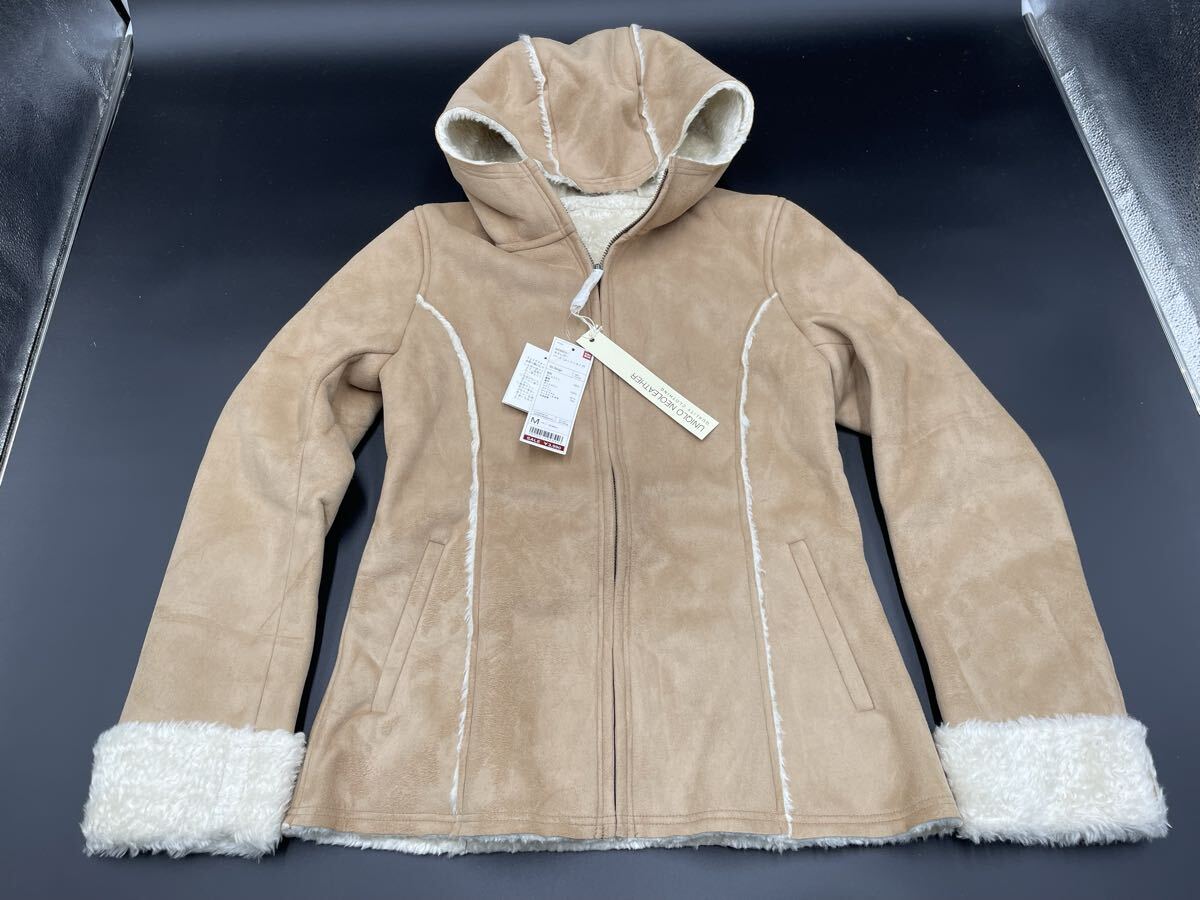 3 【未使用・タグ付き・未検品】UNIQLO ユニクロ レディース ネオレザー パーカ(ムートンタイプ) サイズ M拍卖