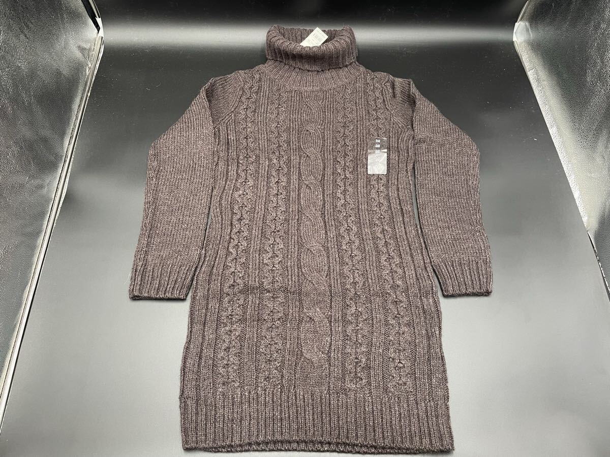 33【未使用・タグ付き・未検品】UNIQLO ユニクロ レディース ケーブル タートルネック ドレス(長袖)サイズM拍卖