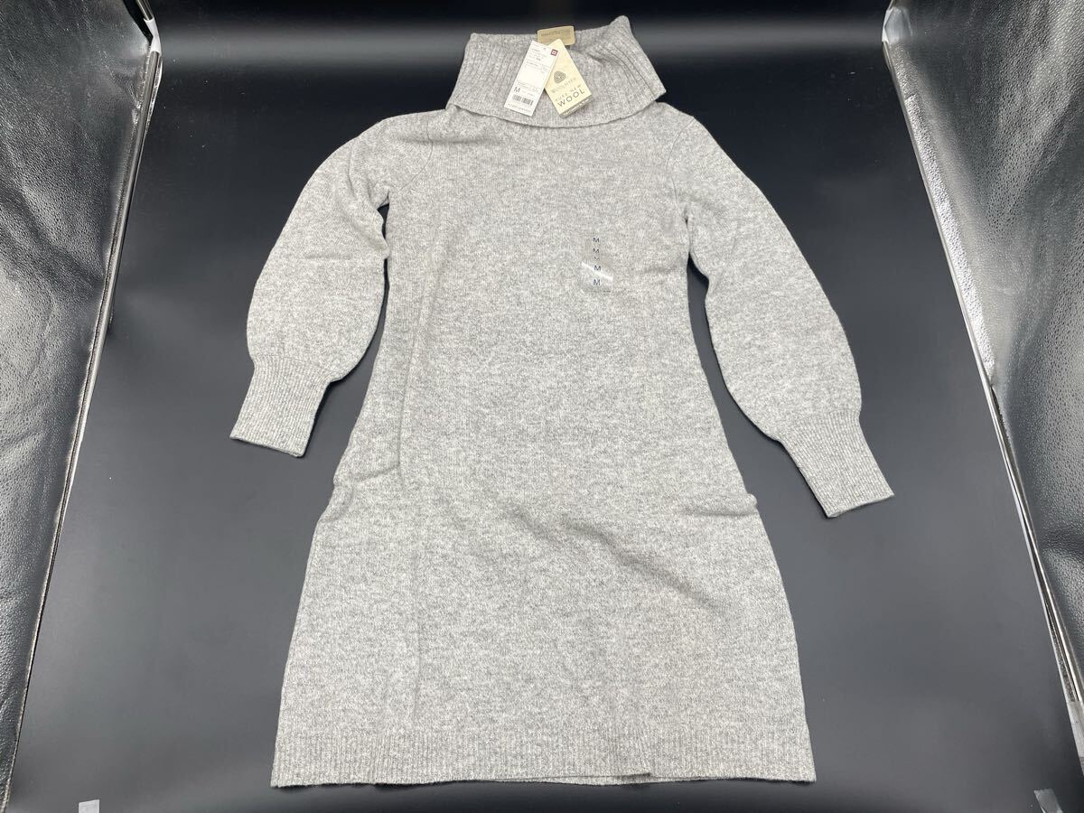 52【未使用・タグ付き・未検品】UNIQLO ユニクロ レディース ソフトジロンラム タートルネック ドレス(長袖)サイズM拍卖