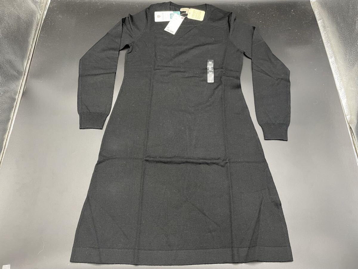 120【未使用・タグ付き・未検品】UNIQLO ユニクロ レディース エクストラファインメリノ クルーネック ドレス(長袖)サイズM拍卖