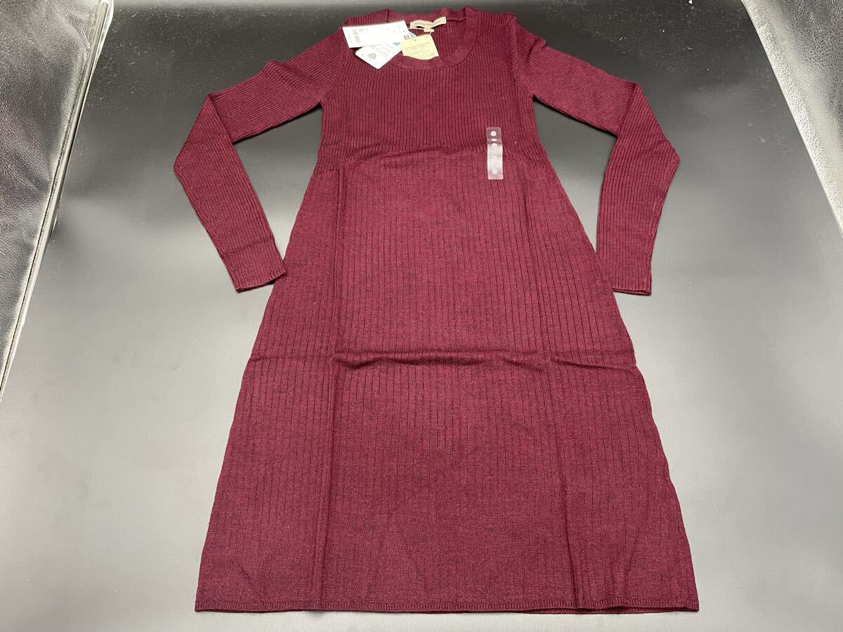 130【未使用・タグ付き・未検品】UNIQLO ユニクロ レディース エクストラファインメリノ クルーネック ドレス(長袖)サイズS 拍卖
