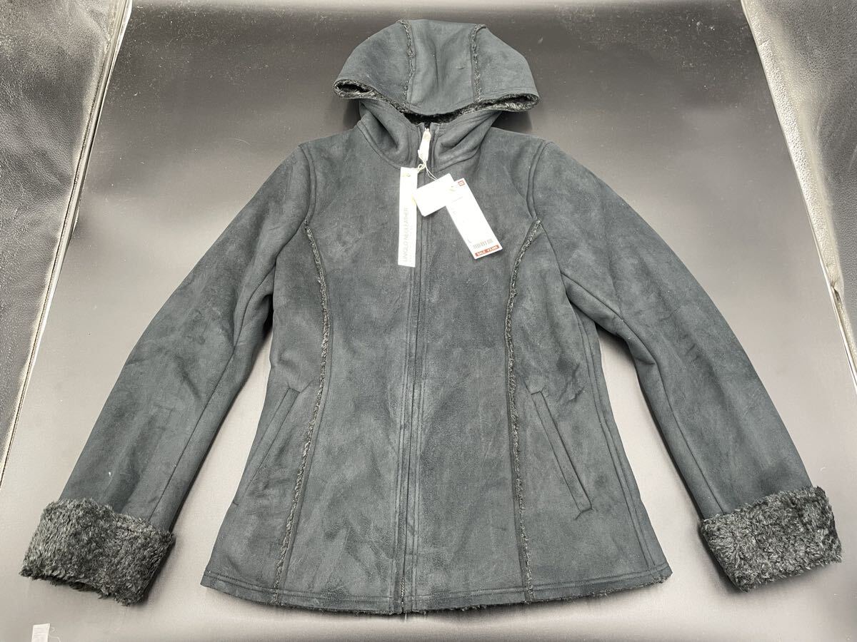 137【未使用・タグ付き・未検品】UNIQLO ユニクロ レディース ネオレザー パーカ(ムートンタイプ) サイズ L拍卖