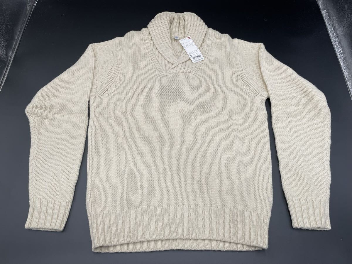 144【未使用・タグ付き・未検品】UNIQLO ユニクロ レディース US ショールカラーセーター(長袖) サイズS拍卖