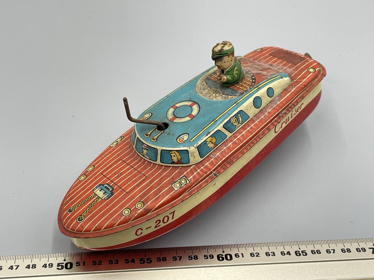Y1-51【未検品】ブリキ 昭和レトロ ビンテージ 船 Cruiser C-207拍卖