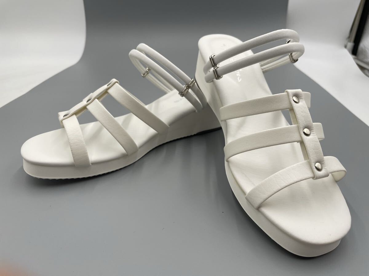 X2-6【未検品】シンライサンダル BLANC ANGE ホワイト レディース サイズL 日本製拍卖