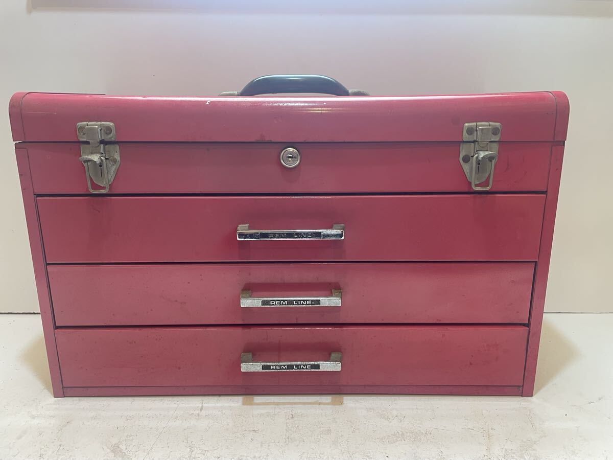 REM LINE レムライン ツールキャビネット ツールチェスト ツールボックス 工具箱 レッド H35*w56*D22.5(cm)拍卖