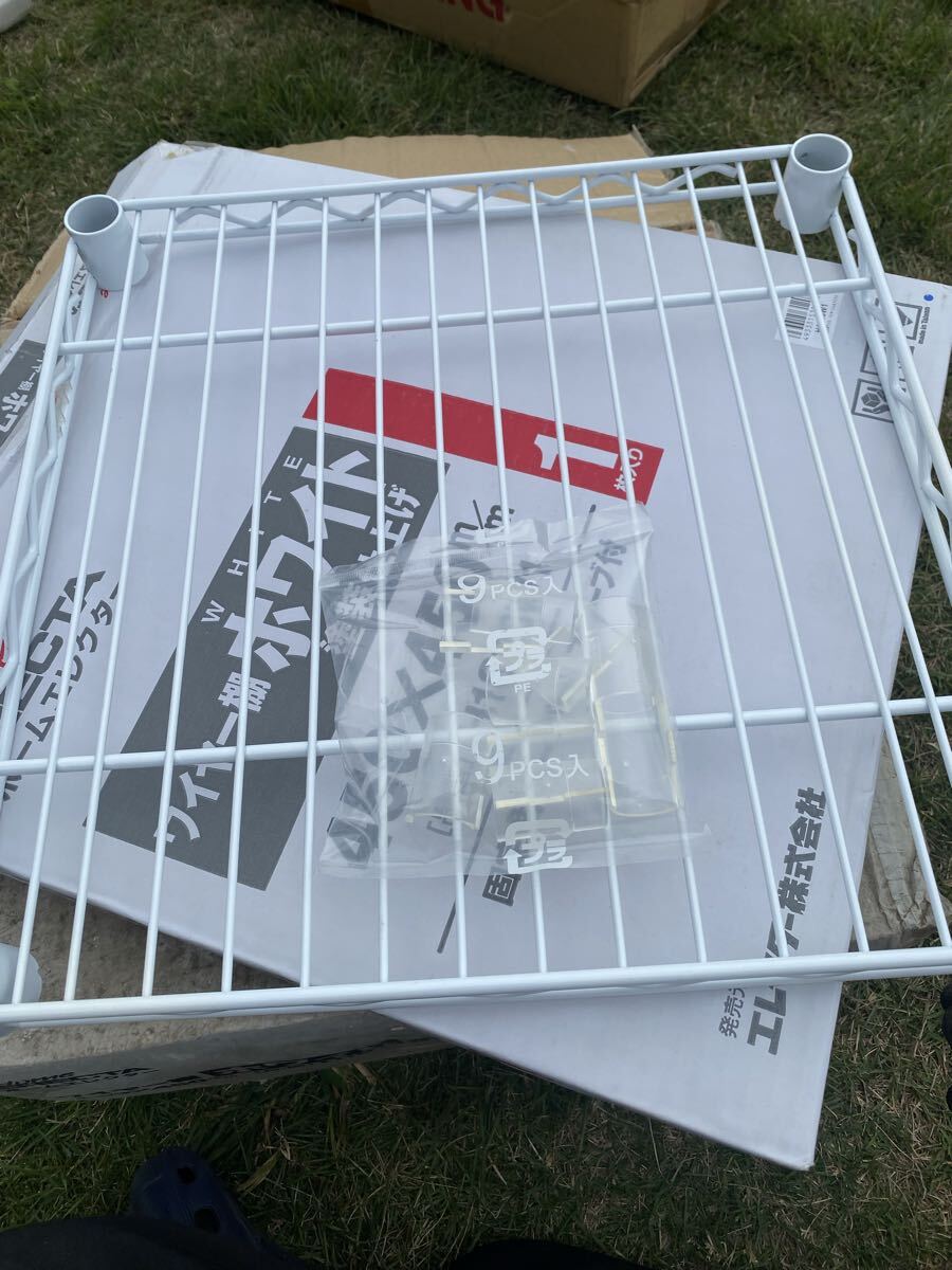 エレクター ERECTA HomeERECTA用ワイヤーシェルフ ホワイトタイプ 450×450mm H1818W1 4セット 未使用拍卖