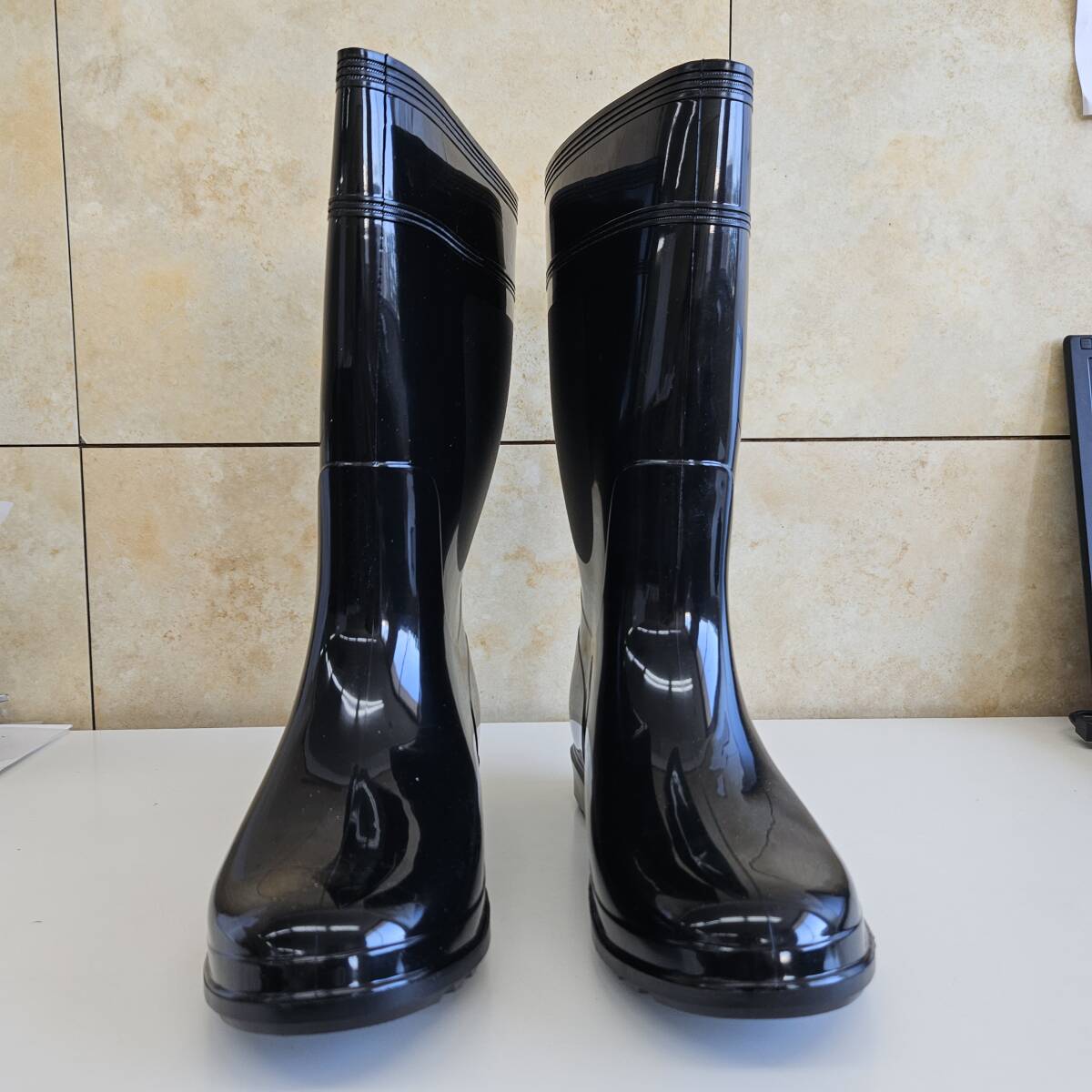 【未使用】長靴 26.5cm ミドリ安全 黒 PVC製 W2000N拍卖