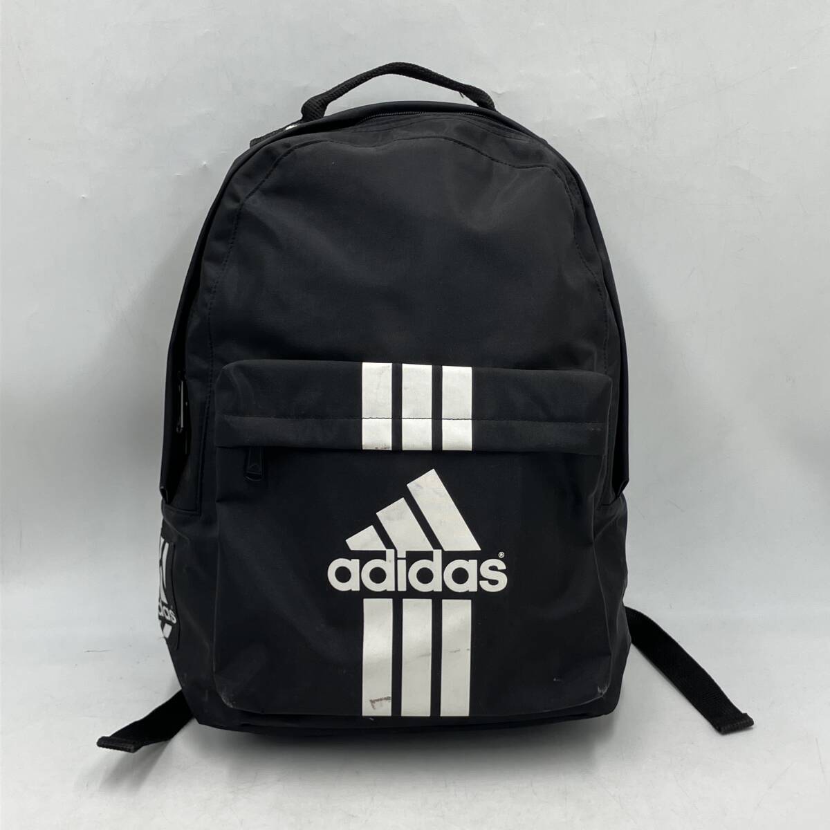 【現状品】adidas/アディダス リュックサック 黒 サイズ小さめ? 鞄 アウトドア 通勤 通学 1点拍卖