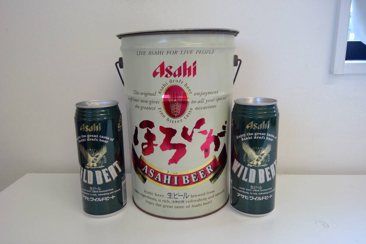 【 中古 】Asahi ほろにが生ビール レトロ ペール缶&ダミー缶 拍卖
