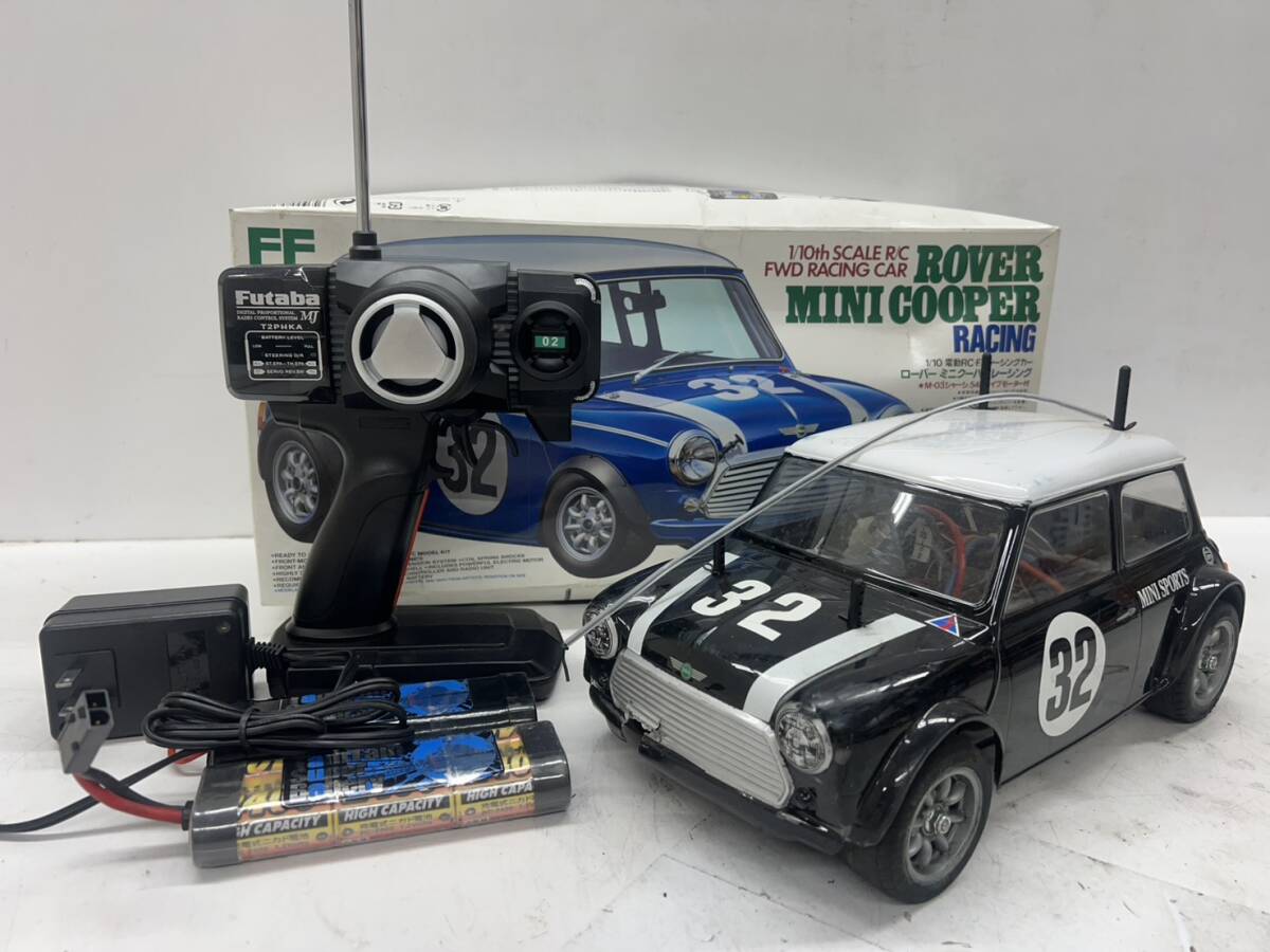 【現状品】 TAMIYA R/C ローバーミニクーパー ROVER MINI COOPER RACING シャーシ タミヤ製 1/10スケール 電動RCカー拍卖