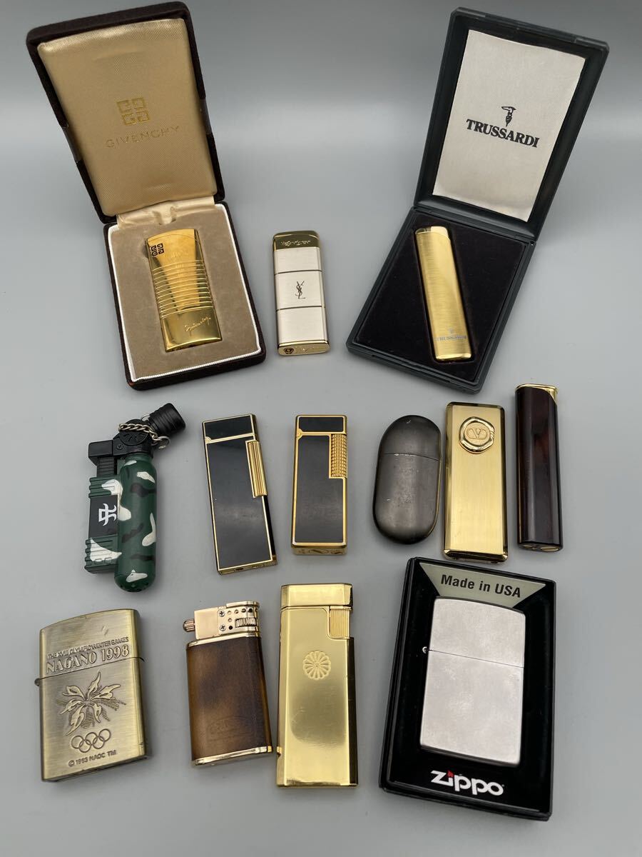 動作未確認 ガスライター オイルライター 13点まとめ GIVENCHY YSL ジッポー 喫煙具 ジャンク拍卖