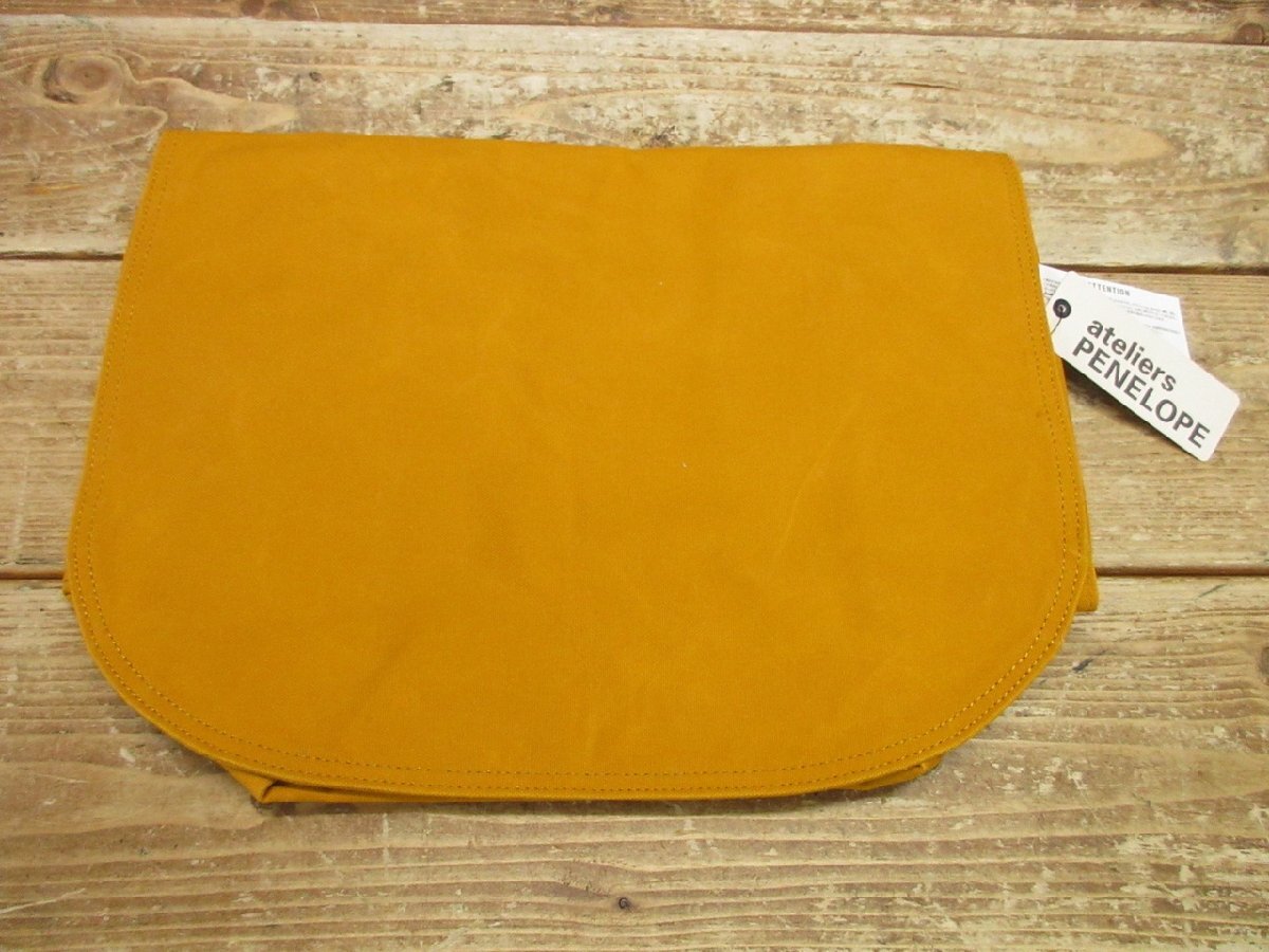 【YJ-0627】ateliers PENELOPE/アトリエペネロープ 帆布 ショルダーバッグ バッグ マスタード【千円市場】拍卖