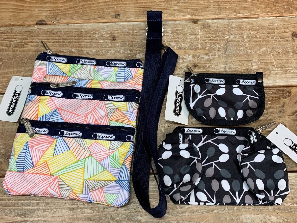 【YJ-0638】未使用 タグ付き LeSportsac/レスポートサック ミニショルダーバッグ ポーチ まとめ セット 同梱可【千円市場】拍卖