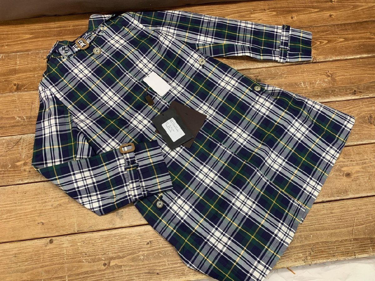 【YJ-0883】新品 未使用 MACKINTOSH マッキントッシュ レディース コート グリーン×ネイビー系 チェック 定価11万 現状品【千円市場】拍卖
