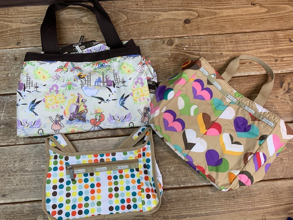 【YJ-0702】LeSportsac レスポートサック トート ショルダー ハンドバッグ まとめ セット 長期保管品 同梱可【千円市場】拍卖
