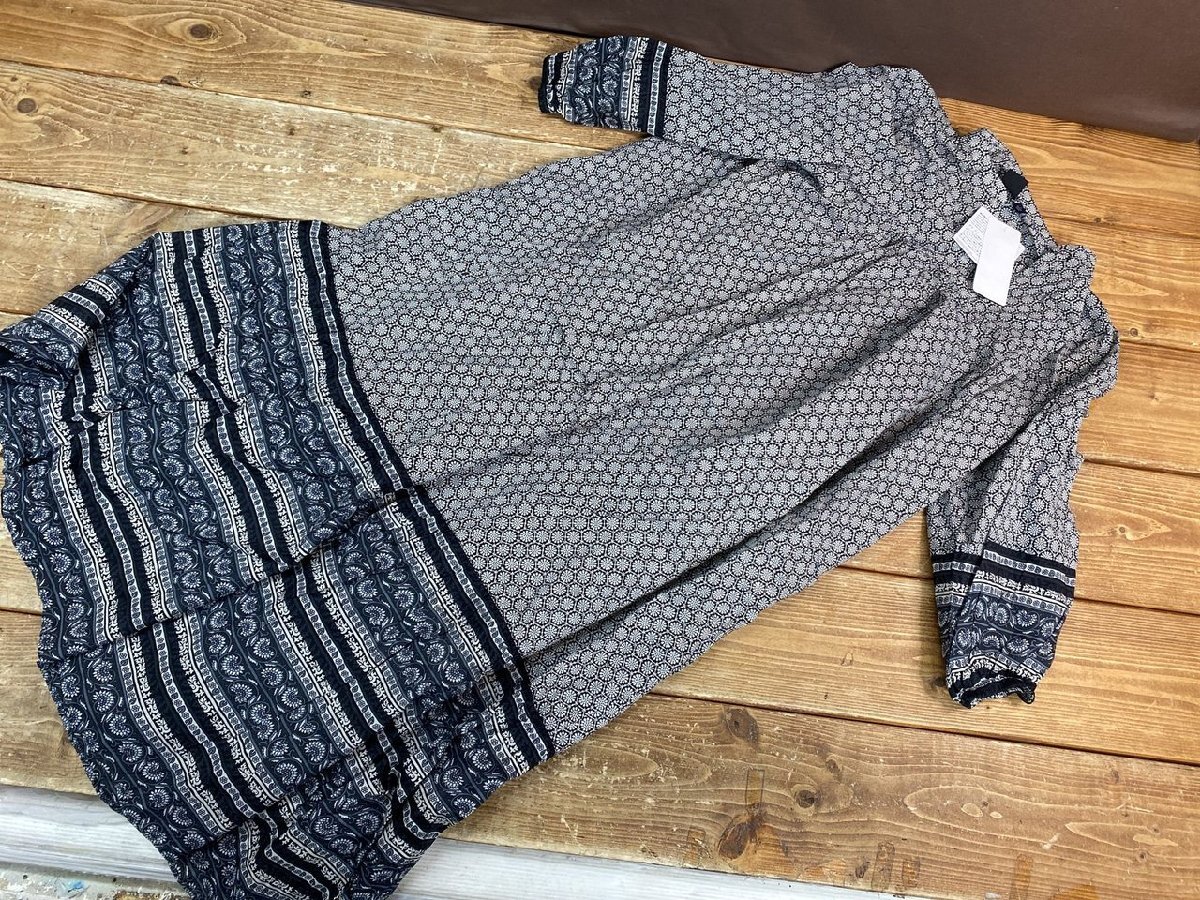 【YJ-0901】未使用 ユニクロ×アナスイ コットンワンピース(7分袖) Sサイズ バスト77-83cm 同梱可【千円市場】拍卖