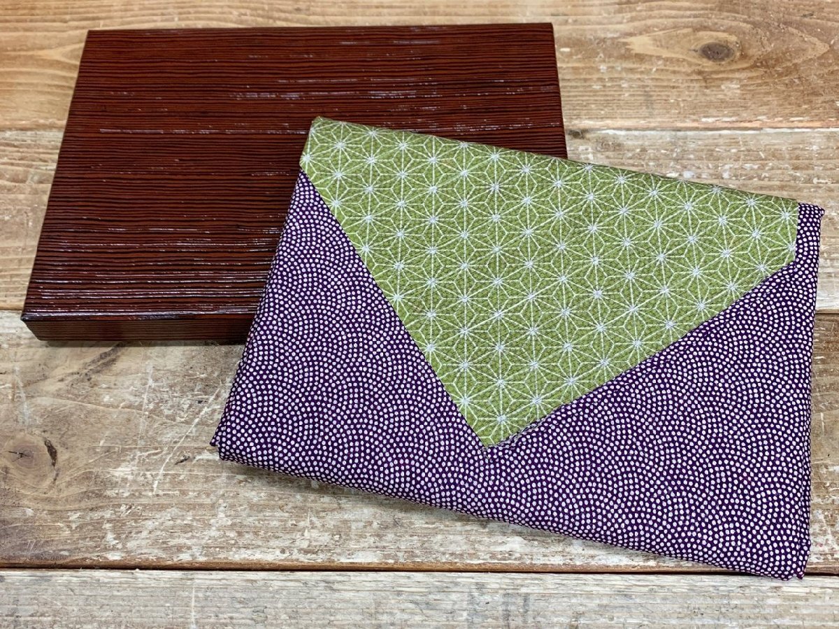 【T5-5026】即決 未使用 両面染 綿両面小紋 3巾 大判風呂敷 105x105㎝ 同梱可【千円市場】拍卖