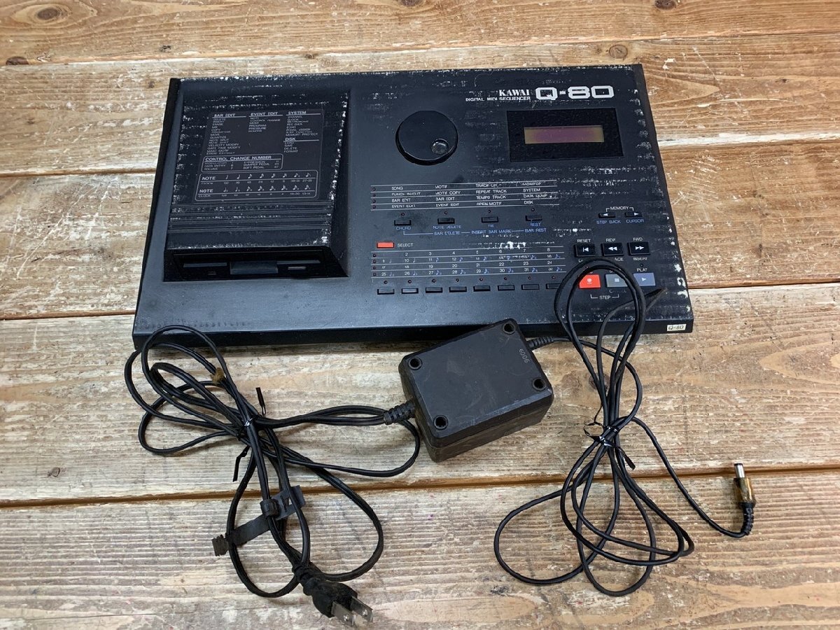 【Y-2694】KAWAI カワイ DIGITAL MIDI SEQUENCER / Q-80 / デジタルミディシーケンサー 打ち込み 通電確認済 東京引取可【千円市場】拍卖
