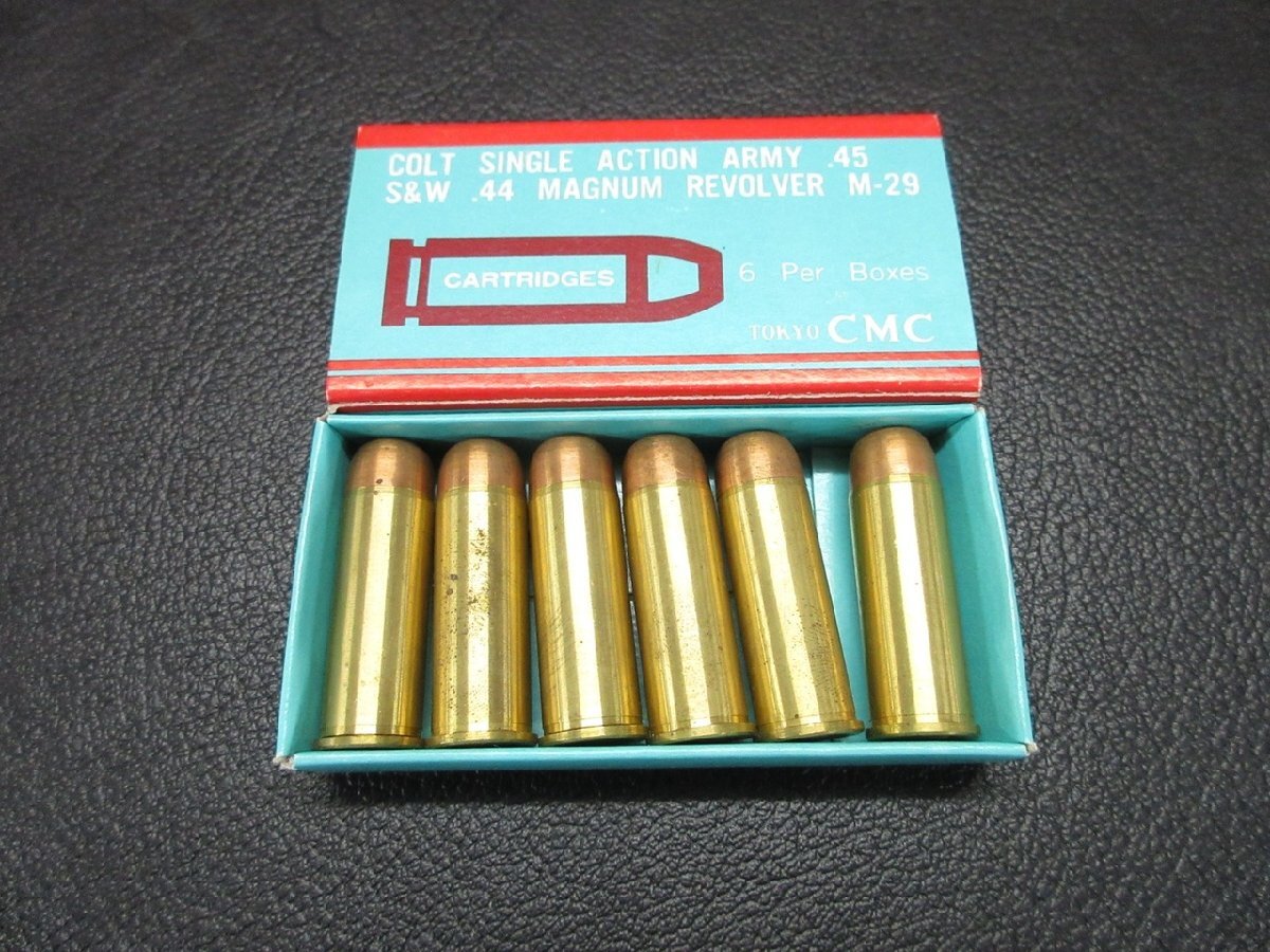 【YB-2747】当時物 CMC SINGLE ACTION ARMY .45 S&W .44 MAGNUM REVOLVER M-29 共通カートリッジ 6発 デッドストック 同梱可【千円市場】拍卖