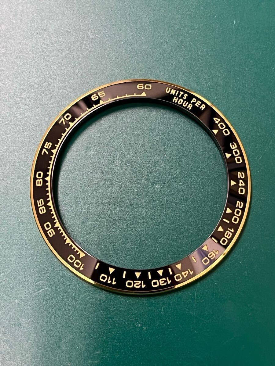 社外部品互換/セラクロムベゼル/ブラックゴールド/ロレックス/デイトナ/116520等/116系から126系に!拍卖