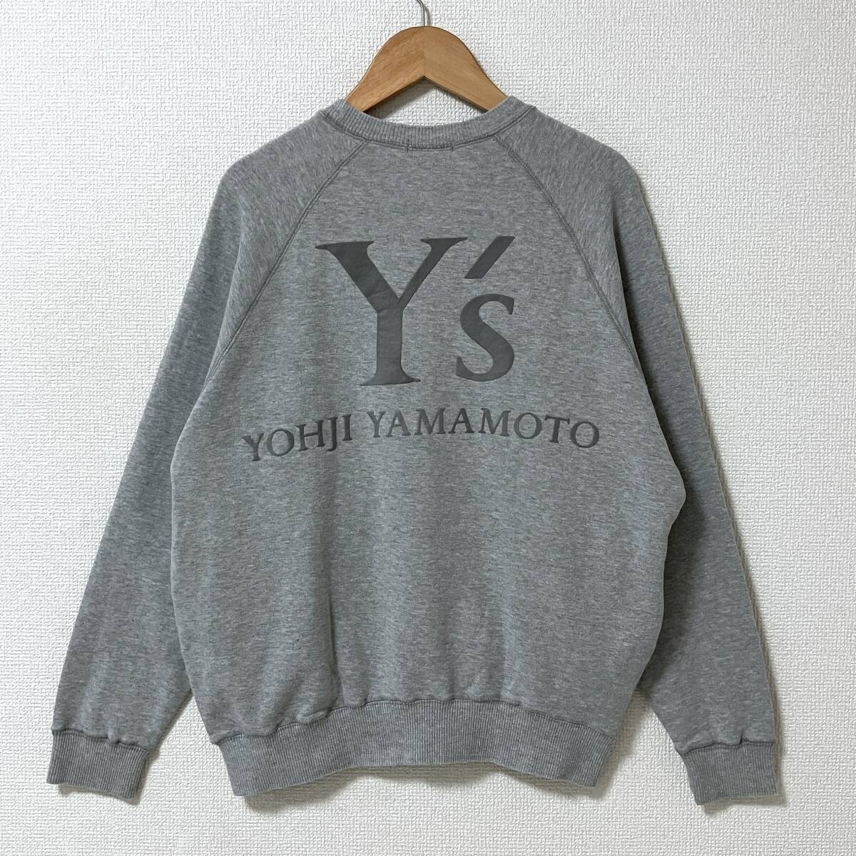 90s 00s Y's Yohji Yamamoto バック ロゴ ラグラン スウェット グレー ワイズ ヨウジヤマモト トレーナー VINTAGE archive 5050378拍卖