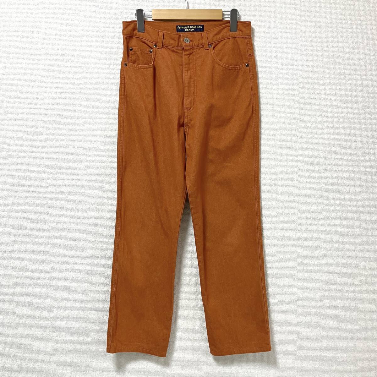 ISSEY MIYAKE HAI SPORTING GEAR カラー デニムパンツ オレンジ系 63サイズ イッセイミヤケ ハイ ジーンズ archive 5080476拍卖