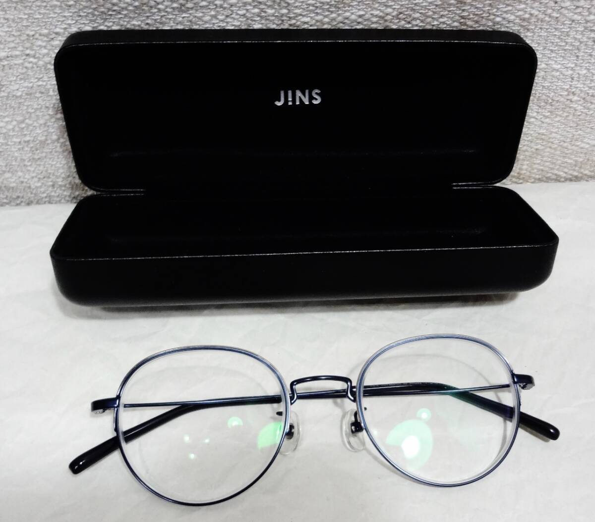 【美品】JINS ジンズ MMF-19A-022AA 黒 ブラック 眼鏡 めがね メガネ 拍卖