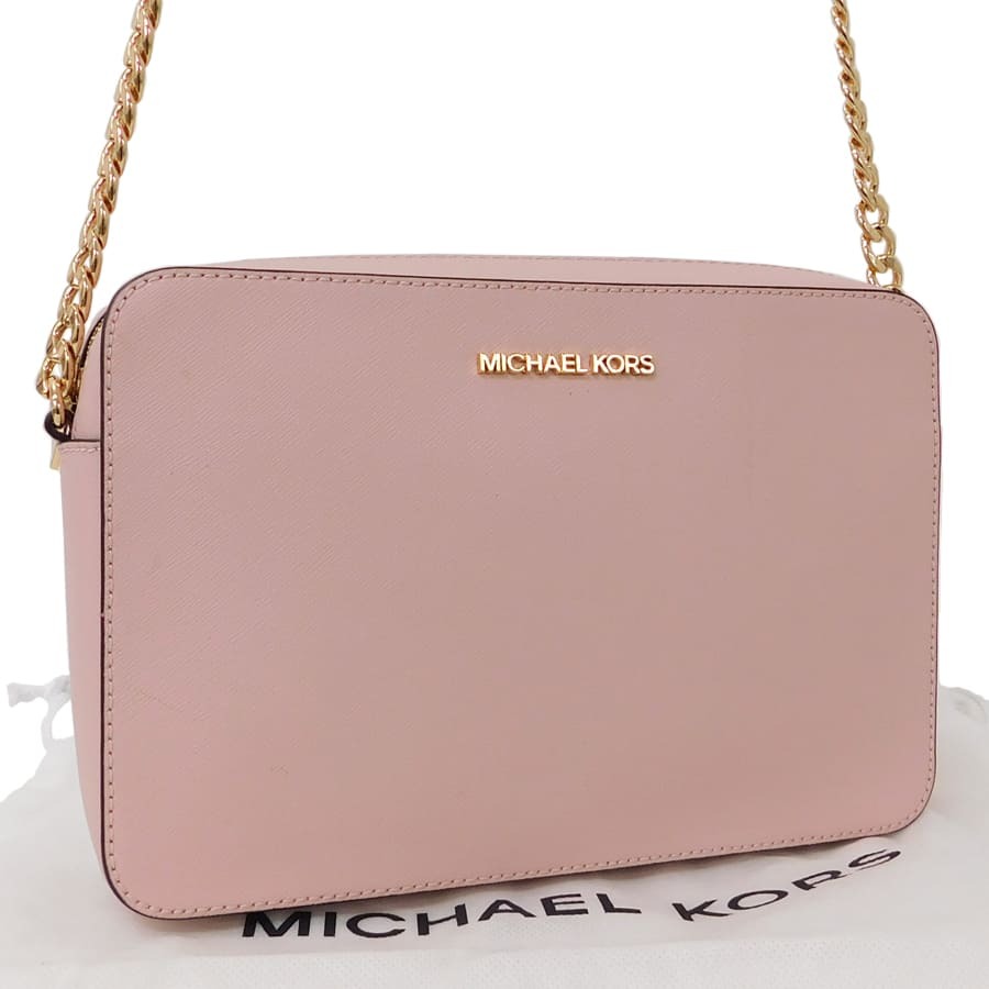 1円■極美品 マイケルコース ショルダーバッグ ピンク系 PVC レディース シンプル 可愛い MICHAEL KORS ■E.Bmi.pS-29拍卖