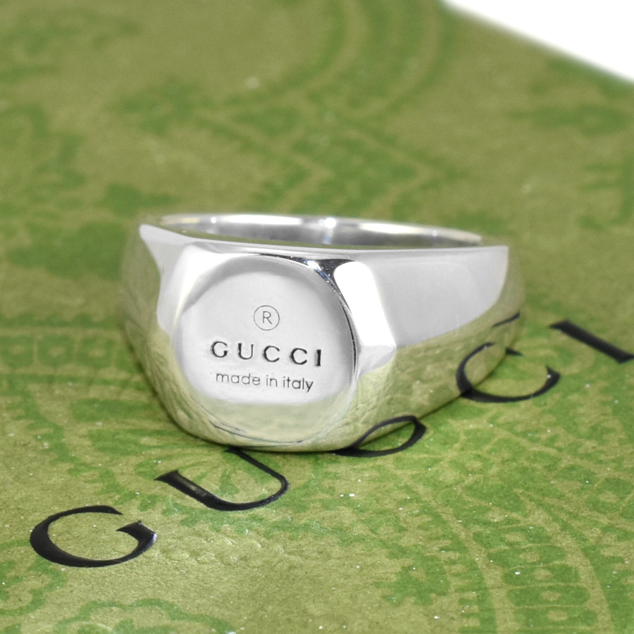 1円◆新品同様 GUCCI グッチ リング ヘキサゴン 印台 #10 SV925 スターリングシルバー◆E.Bol.oR-29拍卖