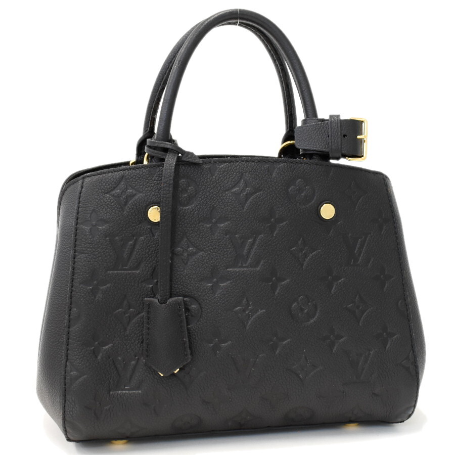 1円◎LOUIS VUITTON ルイヴィトン モンテーニュBB 2way ハンドバッグ モノグラムアンプラント ノワール◎E.Com.tI-02拍卖