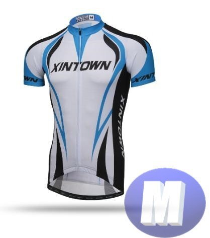 XINTOWN サイクリングウェア 半袖 Mサイズ 自転車 ウェア サイクルジャージ 吸汗速乾防寒 新品 インポート品【n617-bl】拍卖