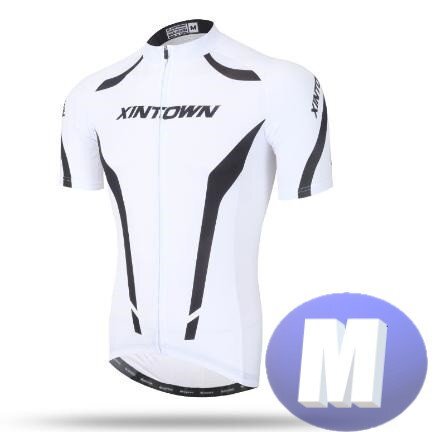 XINTOWN サイクリングウェア 半袖 Mサイズ 自転車 ウェア サイクルジャージ 吸汗速乾防寒 新品 インポート品【n609-wh】拍卖