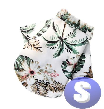 ドッグウェア アロハ 春夏 カラーF Sサイズ 犬服 小型犬 袖なし 通気性 柔らか 洋服 可愛い n995拍卖