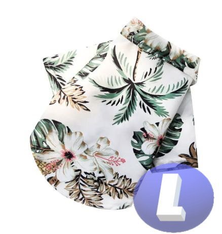 ドッグウェア アロハ 春夏 カラーF Lサイズ 犬服 小型犬 袖なし 通気性 柔らか 洋服 可愛い n995拍卖