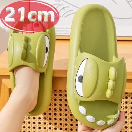 サンダル キッズ 怪獣 ライトグリーン 21㎝ 夏 海 リゾート n767拍卖