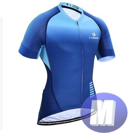 x-tiger サイクリングウェア 半袖 Mサイズ 自転車 ウェア サイクルジャージ 吸汗速乾防寒 新品 インポート品【n607-bl】拍卖