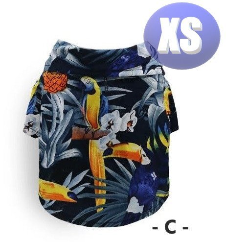 ドッグウェア アロハシャツ カラーC / XSサイズ 春夏 おしゃれな 犬服 小型犬 柔らか 洋服 可愛いn998拍卖