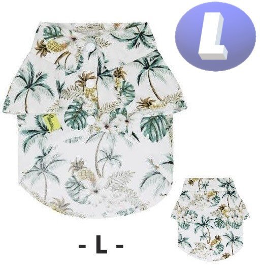 ドッグウェア アロハシャツ カラーL / Lサイズ 春夏 おしゃれな 犬服 小型犬 柔らか 洋服 可愛いn998拍卖