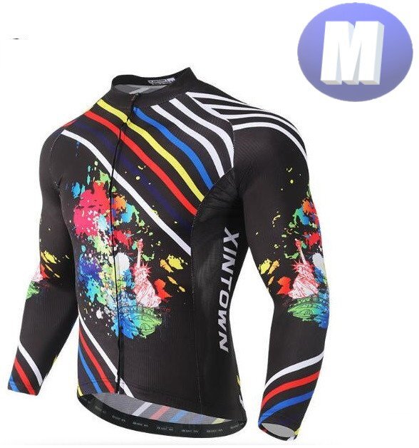 XINTOWN サイクリングウェア 長袖 Mサイズ 自転車 ウェア サイクルジャージ 吸汗速乾防寒 新品 インポート品【n632】拍卖