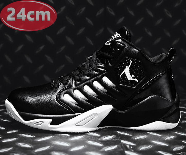 1スタ ☆ メンズ スニーカー 24.0cm ブラック 靴 シューズ 防滑 バスケットシューズ 通勤 通学 旅行 【170】拍卖