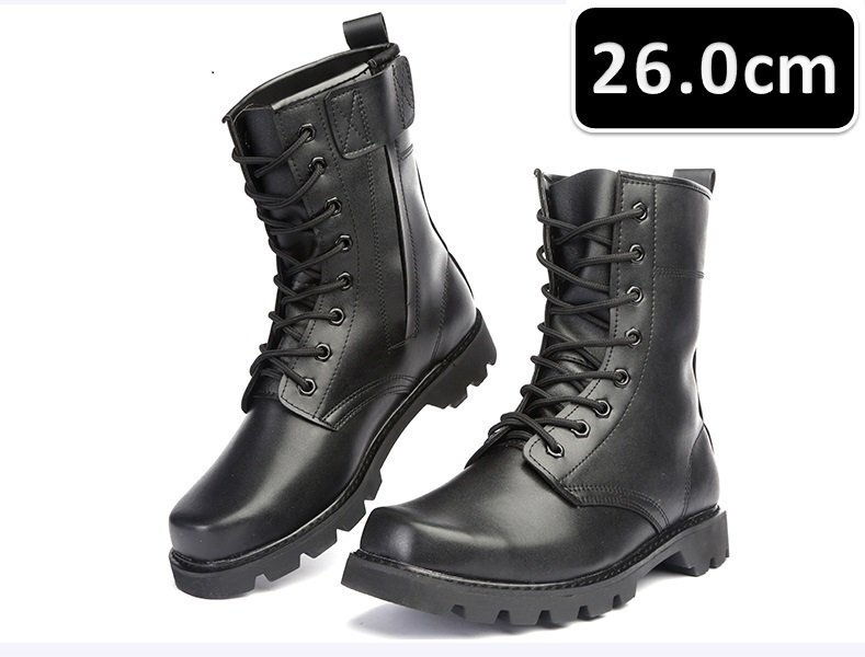 ミリタリーブーツ メンズ ブラック 26.0cm 105 ライディングブーツ ライダースブーツ 防寒 バイク用品 オートバイ ショート 大人用 高品質拍卖
