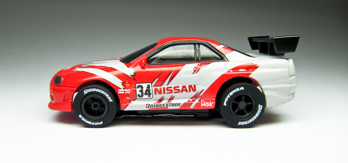 HOスロットカー 新品!AW 日産 スカイライン GT-R ブリヂストン No.34 & マグナカータイプウルトラG トミー AFX や TYCO のコースでも!拍卖
