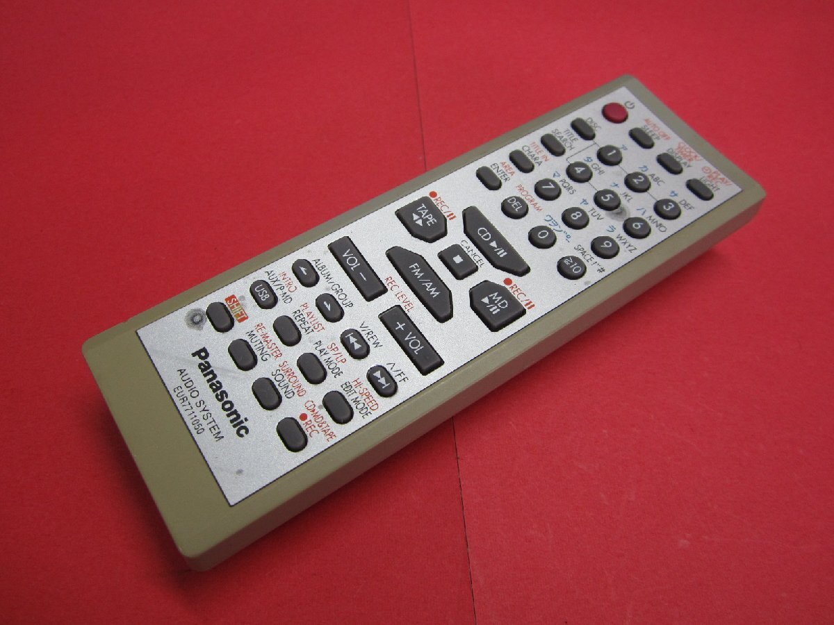 RAA-6■パナソニック 色焼け有りますが、動作は大丈夫♪ (SC-PM77MD用) リモコン EUR7711050 動作保証拍卖