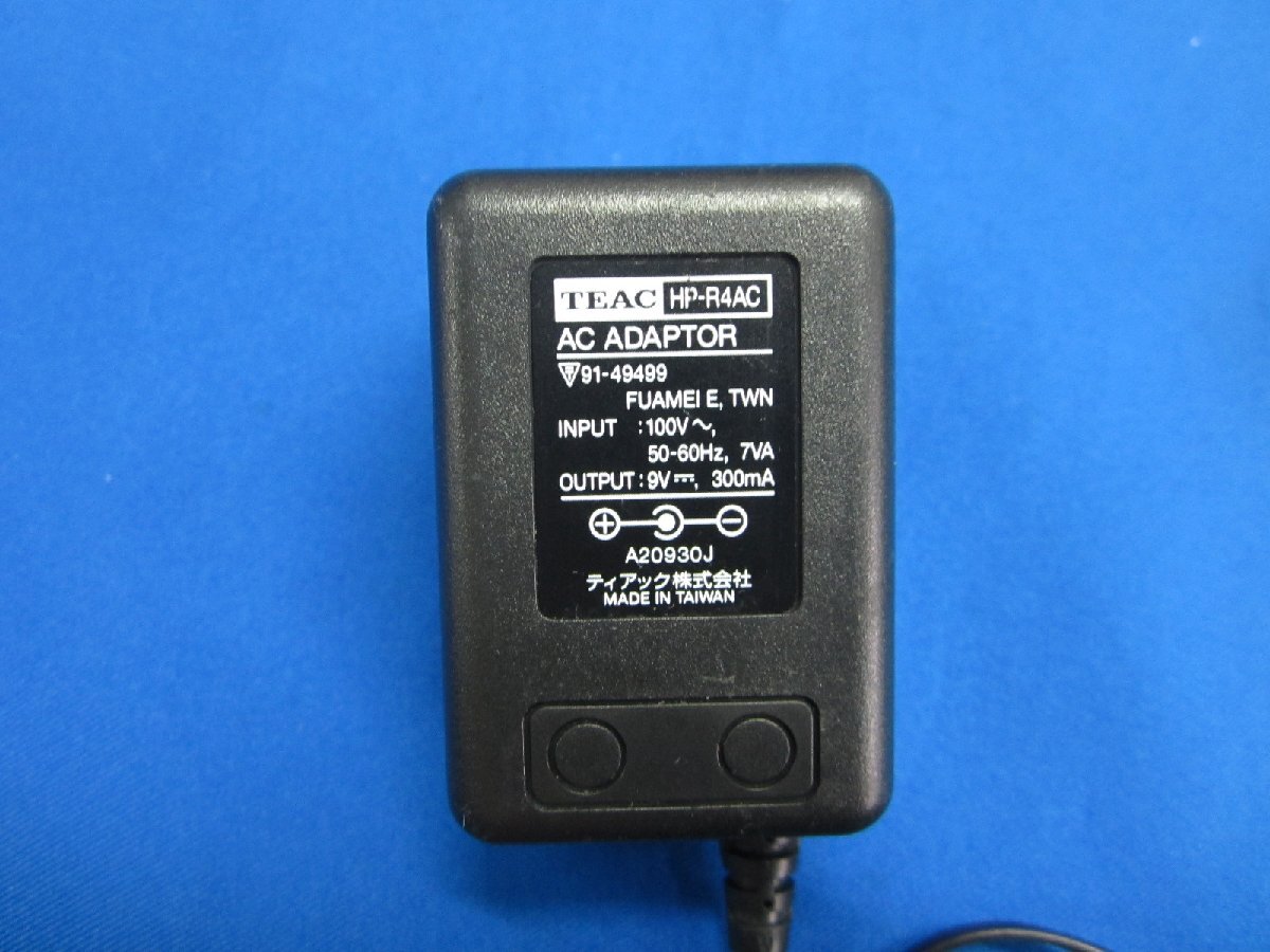 HAD-23■TEAC ACアダプタ HP-R4AC DC9V 300mA 動作保証拍卖