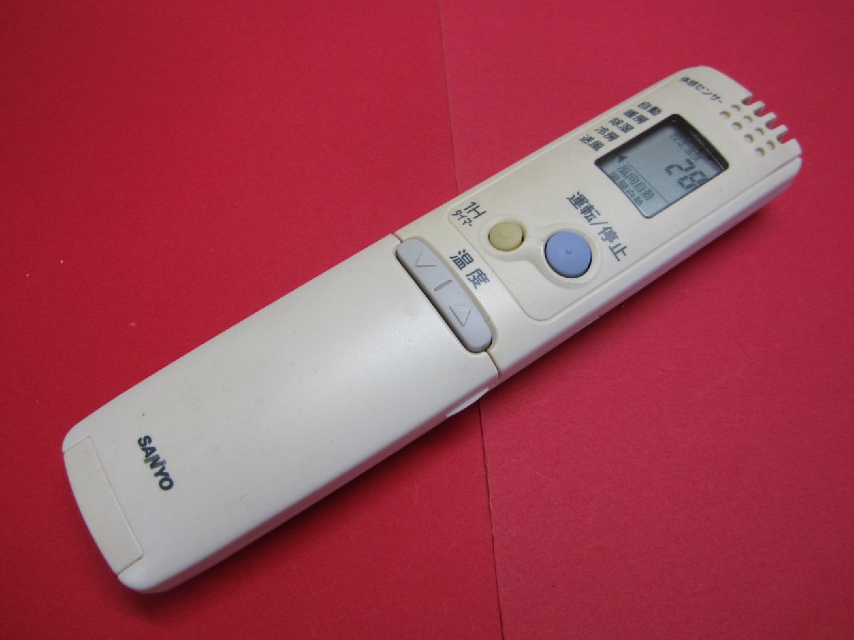 RAA-7■サンヨー 少々色焼け有りますが、動作は大丈夫♪ エアコンリモコン RCS-ZP1 動作保証拍卖