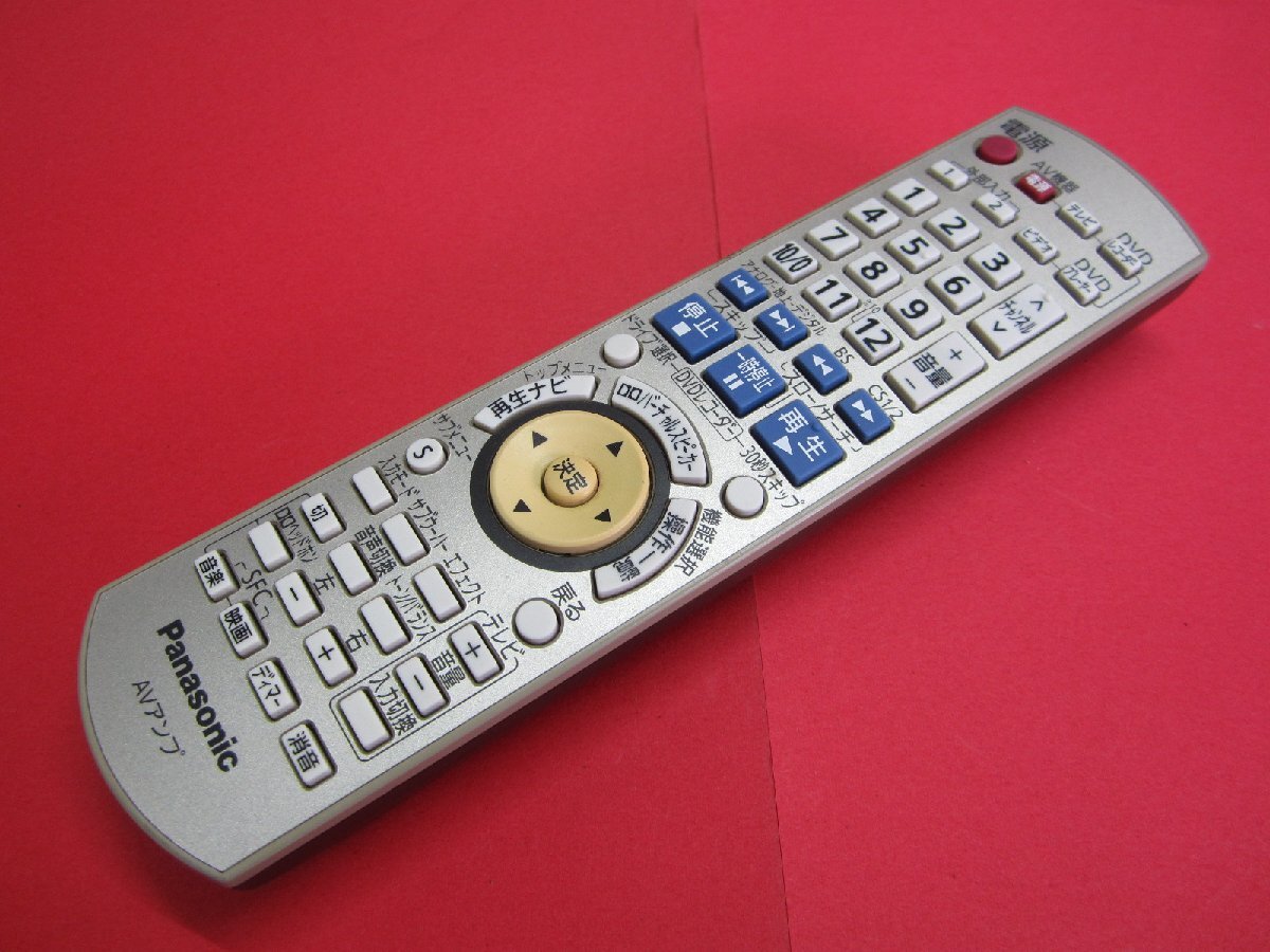 RAA-7■Panasonic 色焼け有りますが、動作は大丈夫♪ (HT08 用) AVアンプ シアターサラウンドシステムリモコン EUR7662Y60 動作保証拍卖